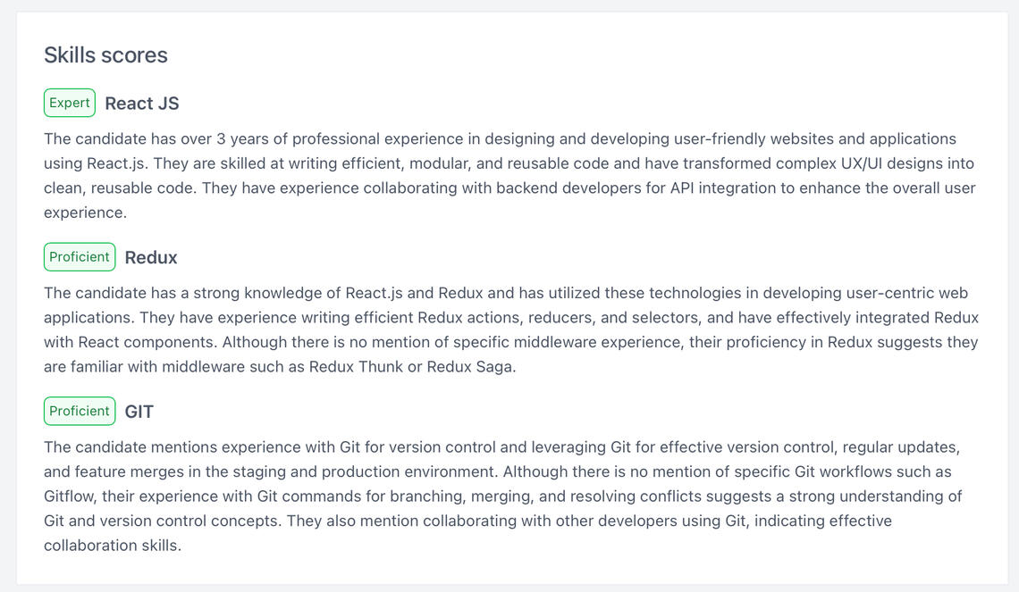Spot-on Skills Analysis